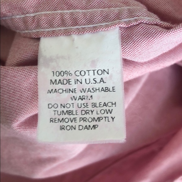 Men’s Pink Button Down Shirt with White Collar - Picture 6 of 6